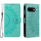 Totem Flower Embossed Leather Phone Case with Lanyard, For Google Pixel 10a, For Google Pixel 10 Pro XL, For Google Pixel 10 / 10 Pro