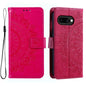 Totem Flower Embossed Leather Phone Case with Lanyard, For Google Pixel 10a, For Google Pixel 10 Pro XL, For Google Pixel 10 / 10 Pro