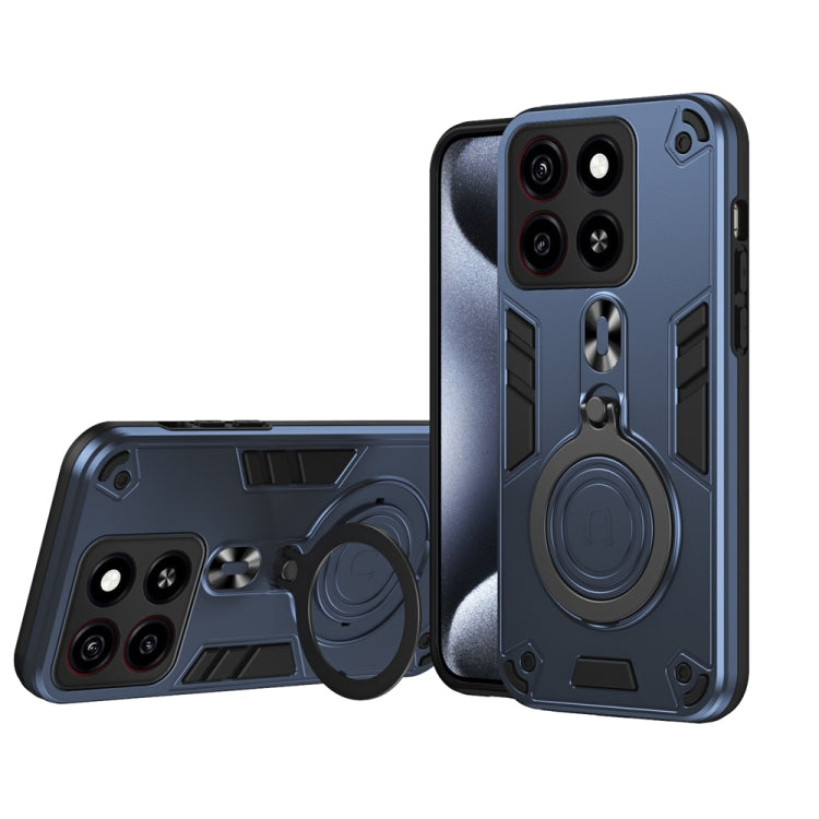 Metal Ring 360 Degree Rotating Holder PC Hybrid TPU Phone Case, For ZTE Blade A35, For ZTE Blade A34 / A54