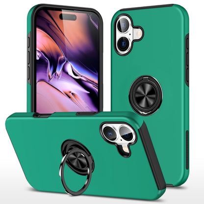 PC + TPU Magnetic Phone Case with Invisible Ring Holder, For iPhone 16 Pro Max, For iPhone 16 Pro, For iPhone 16 Plus