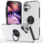 PC + TPU Magnetic Phone Case with Invisible Ring Holder, For iPhone 16 Plus, For iPhone 16