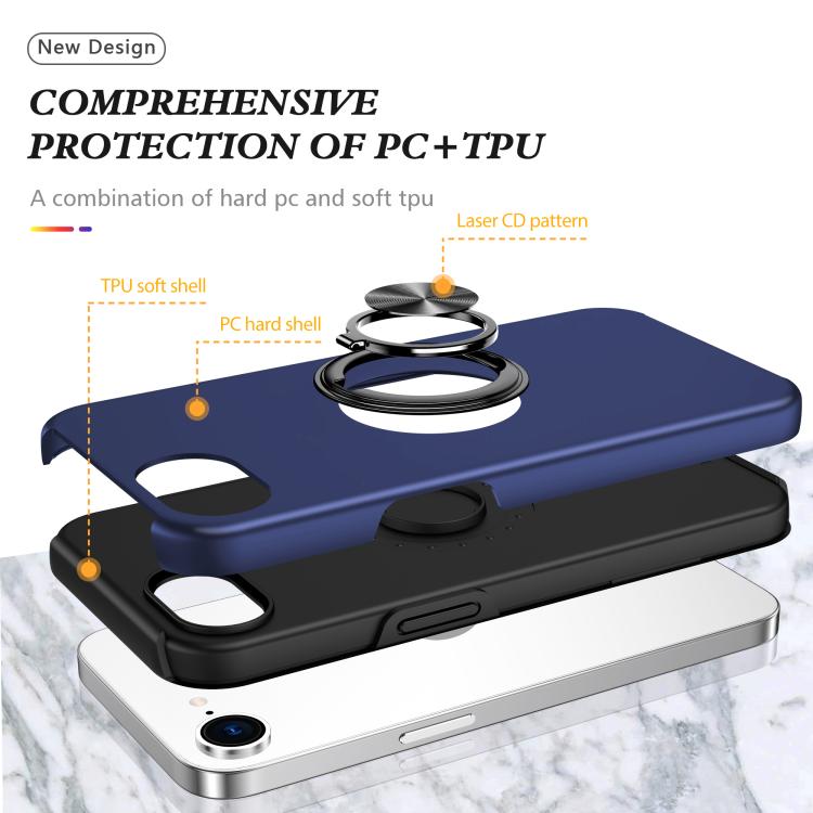 PC + TPU Magnetic Phone Case with Invisible Ring Holder, For iPhone 17e / 16e, For iPhone 17 Pro Max, For iPhone 17