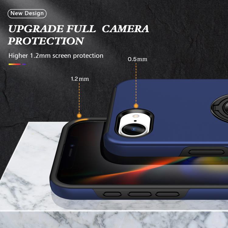 PC + TPU Magnetic Phone Case with Invisible Ring Holder, For iPhone 17e / 16e, For iPhone 17 Pro Max, For iPhone 17