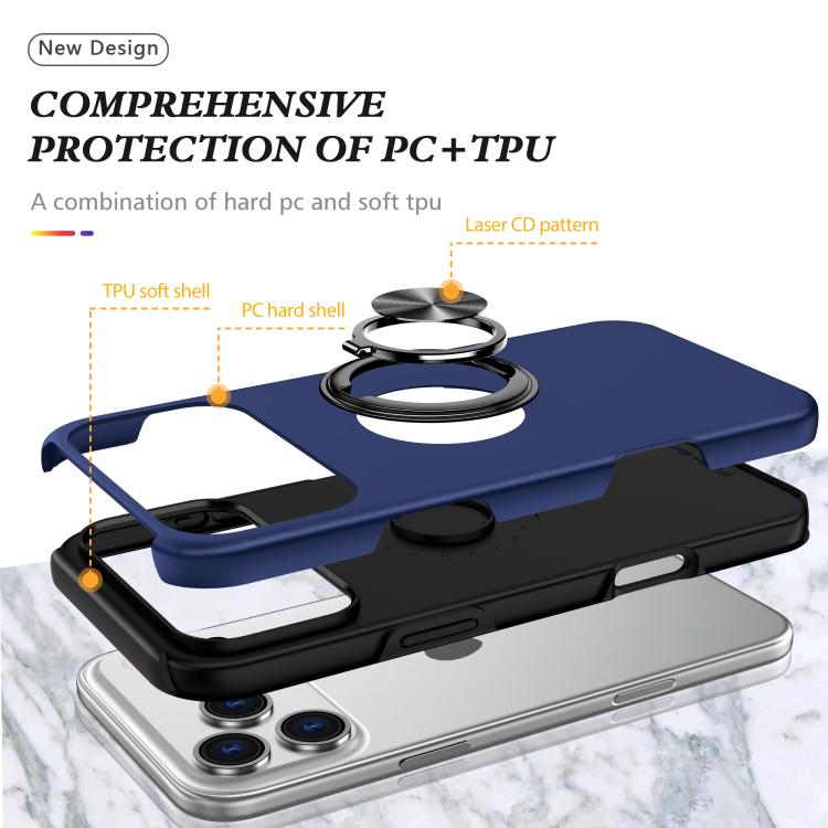 PC + TPU Magnetic Phone Case with Invisible Ring Holder, For iPhone 17 Pro Max, For iPhone 17 Pro, For iPhone 17