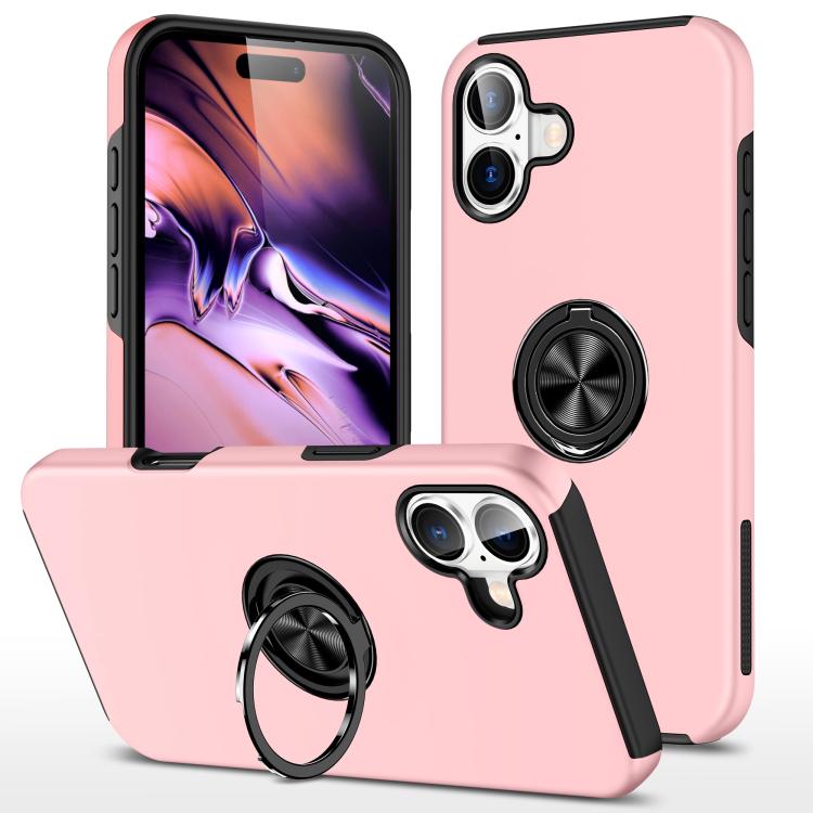 PC + TPU Magnetic Phone Case with Invisible Ring Holder, For iPhone 17e / 16e, For iPhone 17 Pro Max, For iPhone 17