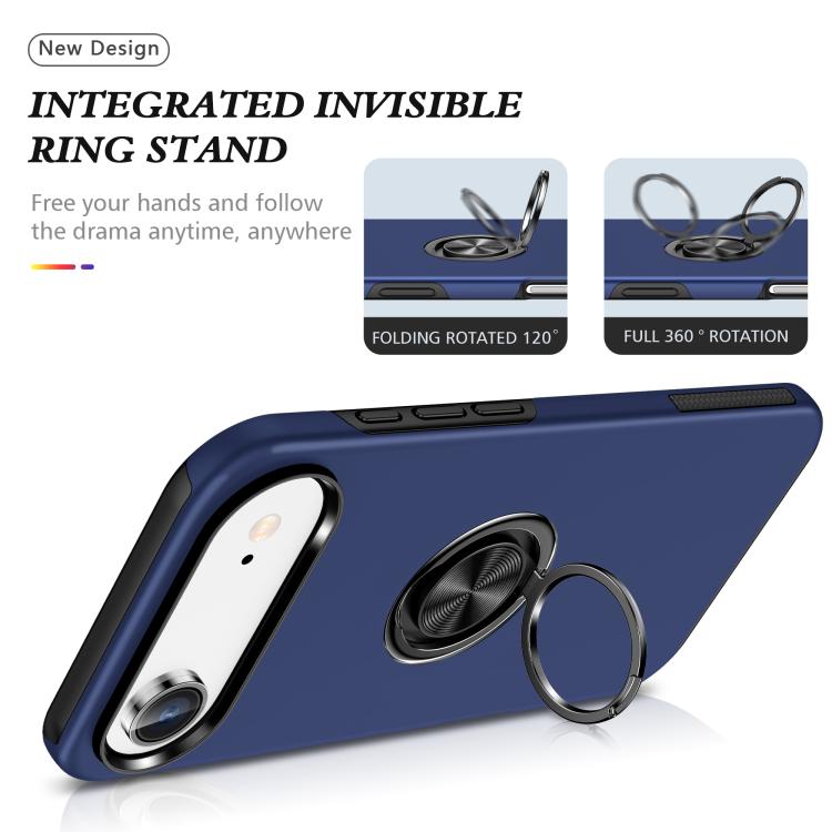 PC + TPU Magnetic Phone Case with Invisible Ring Holder, For iPhone Air, For iPhone 16 Pro Max, For iPhone 16 Pro