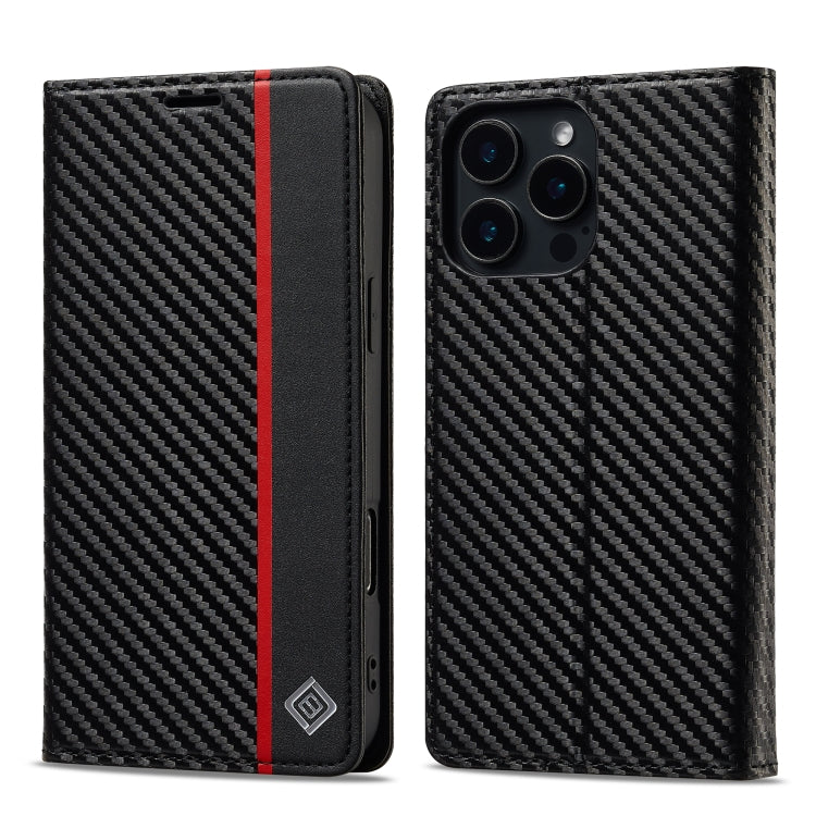 LC.IMEEKE Carbon Fiber Leather Phone Case, For iPhone 17e / 16e, For iPhone 17 Pro Max, For iPhone 17 Pro, For iPhone 17, For iPhone Air, For iPhone 16 Pro Max, For iPhone 16 Pro, For iPhone 16 Plus, For iPhone 16