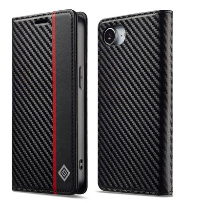 LC.IMEEKE Carbon Fiber Leather Phone Case, For iPhone 17e / 16e, For iPhone 17 Pro Max, For iPhone 17 Pro, For iPhone 17, For iPhone Air, For iPhone 16 Pro Max, For iPhone 16 Pro, For iPhone 16 Plus, For iPhone 16