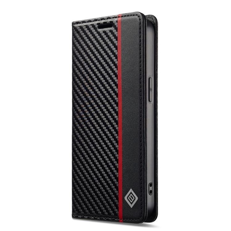 LC.IMEEKE Carbon Fiber Leather Phone Case, For iPhone 17e / 16e, For iPhone 17 Pro Max, For iPhone 17 Pro, For iPhone 17, For iPhone Air, For iPhone 16 Pro Max, For iPhone 16 Pro, For iPhone 16 Plus, For iPhone 16