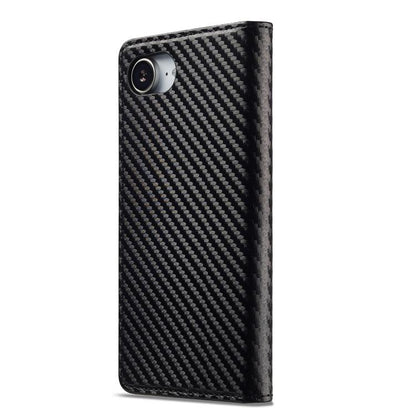 LC.IMEEKE Carbon Fiber Leather Phone Case, For iPhone 17e / 16e, For iPhone 17 Pro Max, For iPhone 17 Pro, For iPhone 17, For iPhone Air, For iPhone 16 Pro Max, For iPhone 16 Pro, For iPhone 16 Plus, For iPhone 16