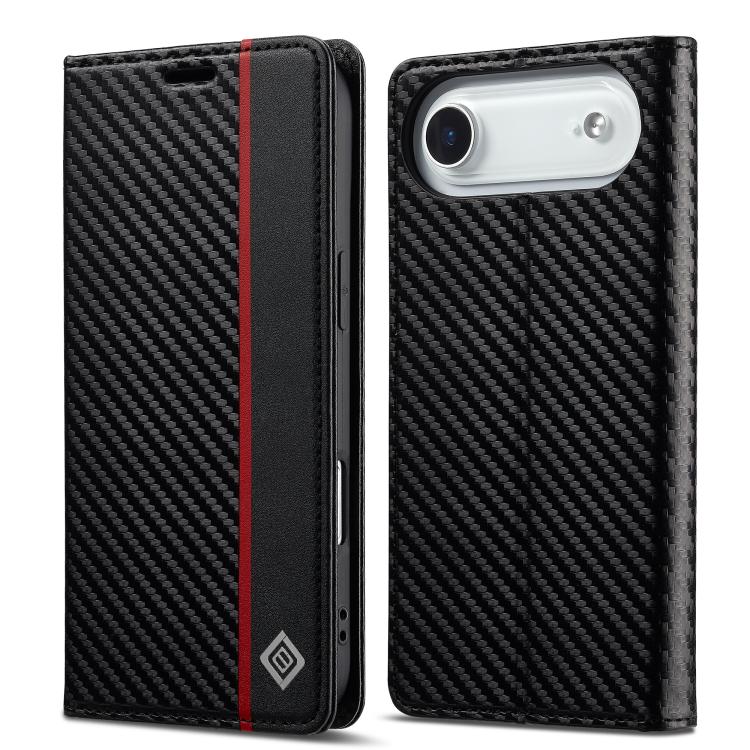 LC.IMEEKE Carbon Fiber Leather Phone Case, For iPhone 17e / 16e, For iPhone 17 Pro Max, For iPhone 17 Pro, For iPhone 17, For iPhone Air, For iPhone 16 Pro Max, For iPhone 16 Pro, For iPhone 16 Plus, For iPhone 16