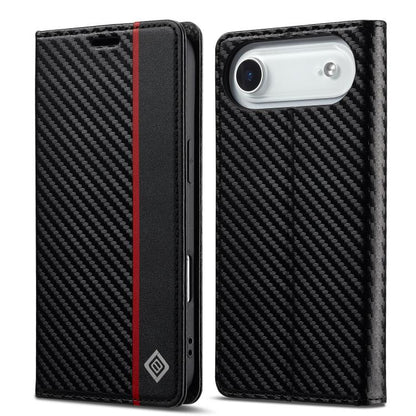 LC.IMEEKE Carbon Fiber Leather Phone Case, For iPhone 17e / 16e, For iPhone 17 Pro Max, For iPhone 17 Pro, For iPhone 17, For iPhone Air, For iPhone 16 Pro Max, For iPhone 16 Pro, For iPhone 16 Plus, For iPhone 16