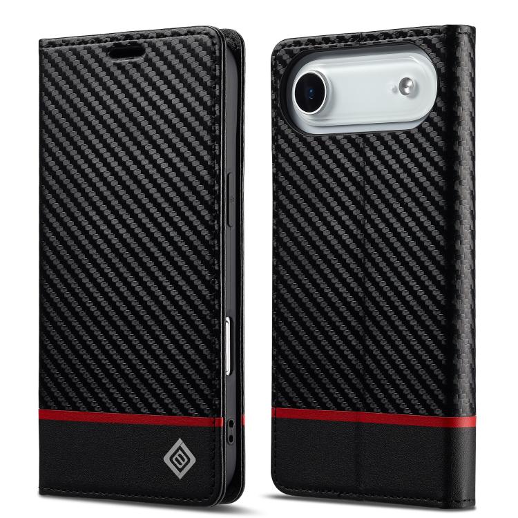 LC.IMEEKE Carbon Fiber Leather Phone Case, For iPhone 17e / 16e, For iPhone 17 Pro Max, For iPhone 17 Pro, For iPhone 17, For iPhone Air, For iPhone 16 Pro Max, For iPhone 16 Pro, For iPhone 16 Plus, For iPhone 16