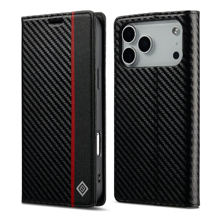 LC.IMEEKE Carbon Fiber Leather Phone Case, For iPhone 18 Pro / 17 Pro, For iPhone 18 Pro Max/17 Pro Max, For iPhone 17e / 16e, For iPhone 17, For iPhone Air, For iPhone 16 Pro Max, For iPhone 16 Pro, For iPhone 16 Plus, For iPhone 16