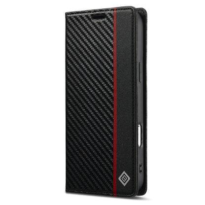 LC.IMEEKE Carbon Fiber Leather Phone Case, For iPhone 18 Pro / 17 Pro, For iPhone 18 Pro Max/17 Pro Max, For iPhone 17e / 16e, For iPhone 17, For iPhone Air, For iPhone 16 Pro Max, For iPhone 16 Pro, For iPhone 16 Plus, For iPhone 16