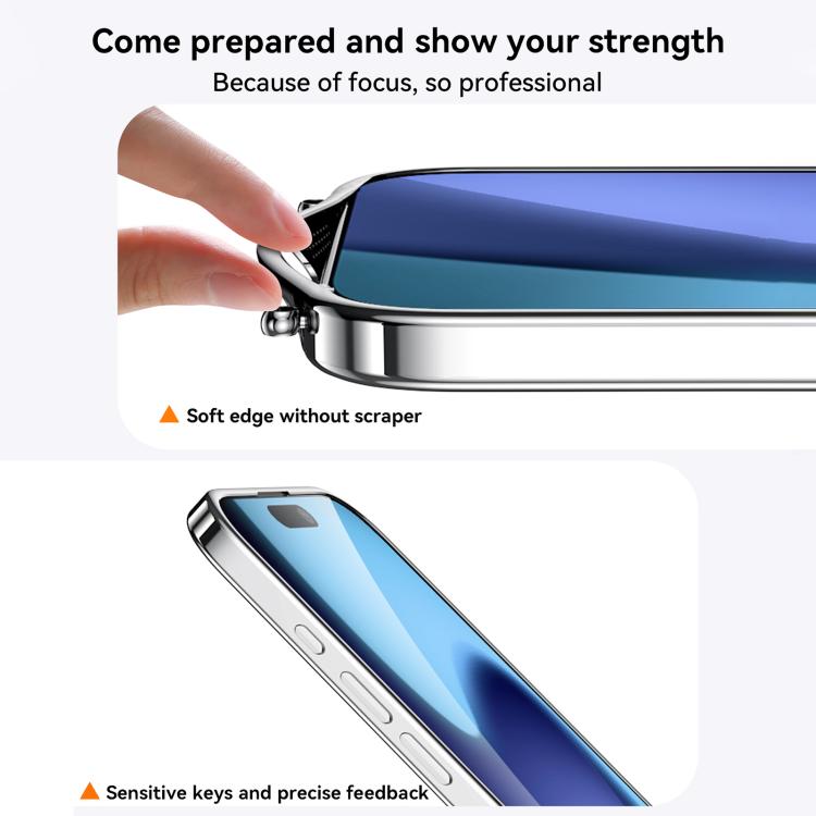 SULADA  Electroplated Clear TPU Soft Frame Phone Case with Wrist Strap, For iPhone 13 Pro Max, For iPhone 13 Pro, For iPhone 13
