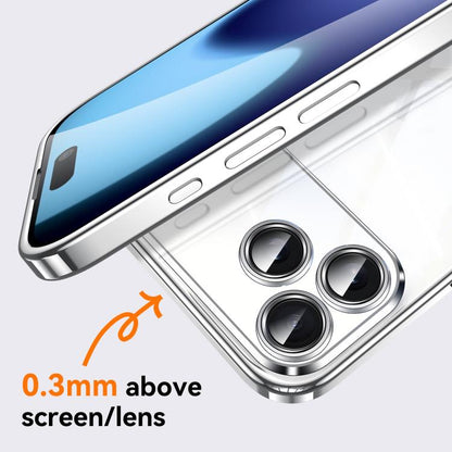 SULADA  Electroplated Clear TPU Soft Frame Phone Case with Wrist Strap, For iPhone 13 Pro Max, For iPhone 13 Pro, For iPhone 13