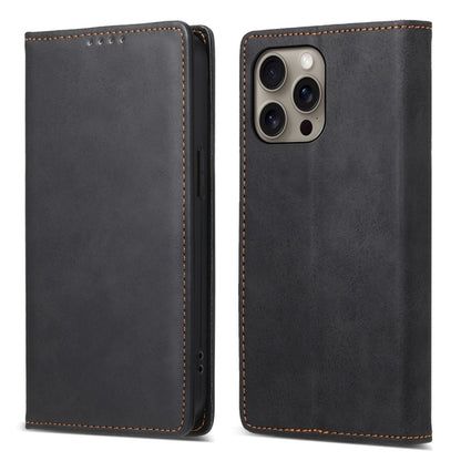 Business Solid Color Magnetic RFID Leather Phone Case, For iPhone Air, For iPhone 16 Pro Max, For iPhone 16 Pro, For iPhone 16 Plus