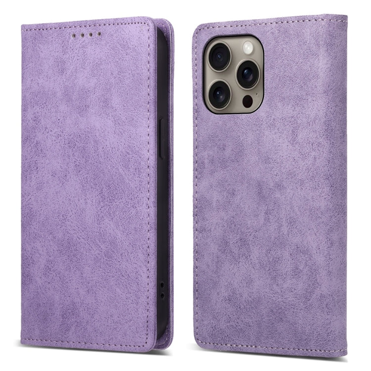 Business Solid Color Magnetic RFID Leather Phone Case, For iPhone Air, For iPhone 16 Pro Max, For iPhone 16 Pro, For iPhone 16 Plus