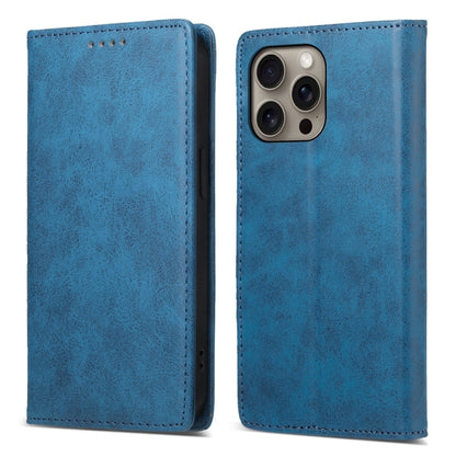 Business Solid Color Magnetic RFID Leather Phone Case, For iPhone Air, For iPhone 16 Pro Max, For iPhone 16 Pro, For iPhone 16 Plus