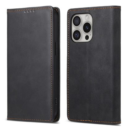 Business Solid Color Magnetic RFID Leather Phone Case, For iPhone Air, For iPhone 16 Pro Max, For iPhone 16 Pro, For iPhone 16 Plus
