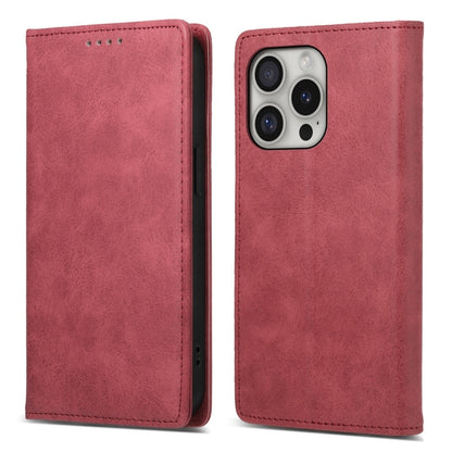Business Solid Color Magnetic RFID Leather Phone Case, For iPhone Air, For iPhone 16 Pro Max, For iPhone 16 Pro, For iPhone 16 Plus