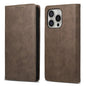 Business Solid Color Magnetic RFID Leather Phone Case