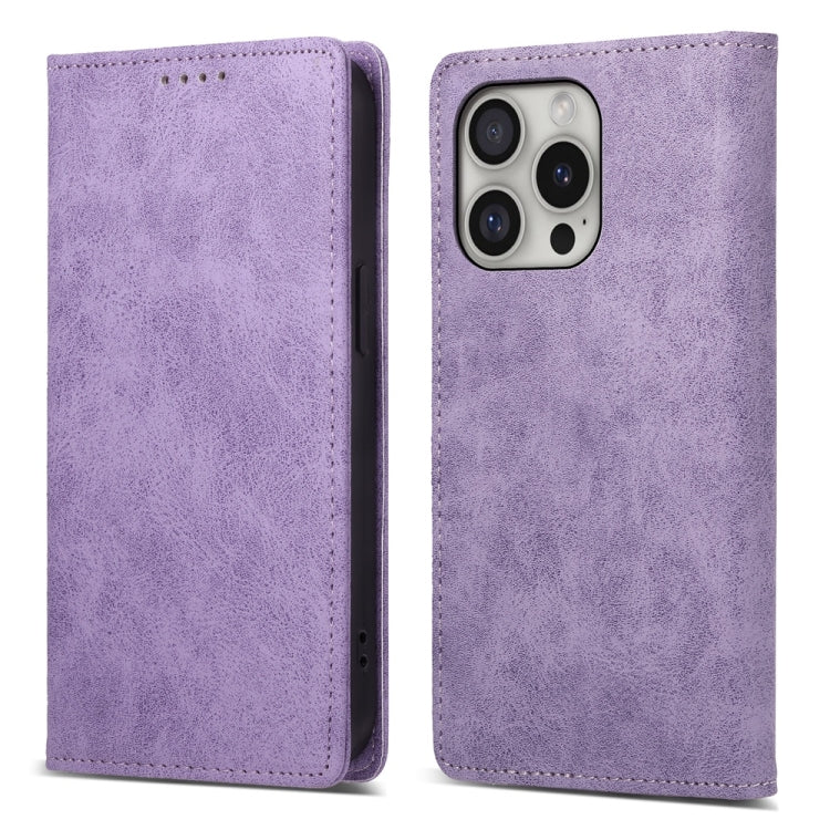 Business Solid Color Magnetic RFID Leather Phone Case, For iPhone Air, For iPhone 16 Pro Max, For iPhone 16 Pro, For iPhone 16 Plus