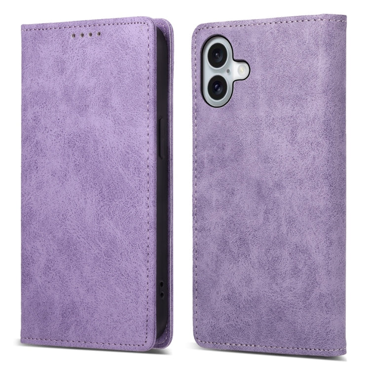 Business Solid Color Magnetic RFID Leather Phone Case, For iPhone Air, For iPhone 16 Pro Max, For iPhone 16 Pro, For iPhone 16 Plus
