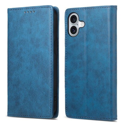 Business Solid Color Magnetic RFID Leather Phone Case, For iPhone Air, For iPhone 16 Pro Max, For iPhone 16 Pro, For iPhone 16 Plus