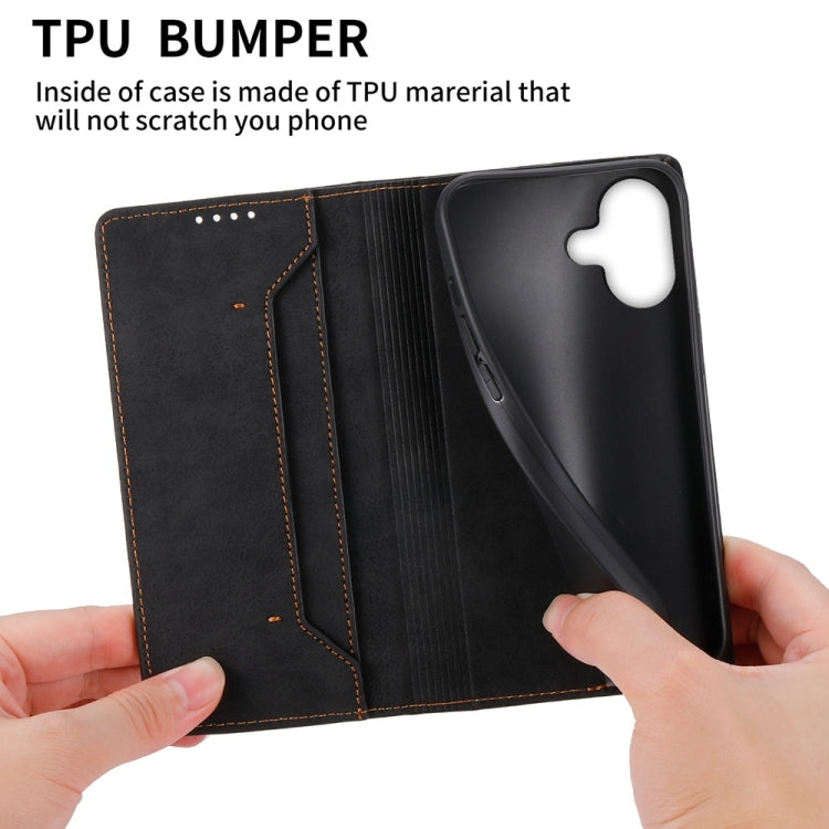 Business Solid Color Magnetic RFID Leather Phone Case