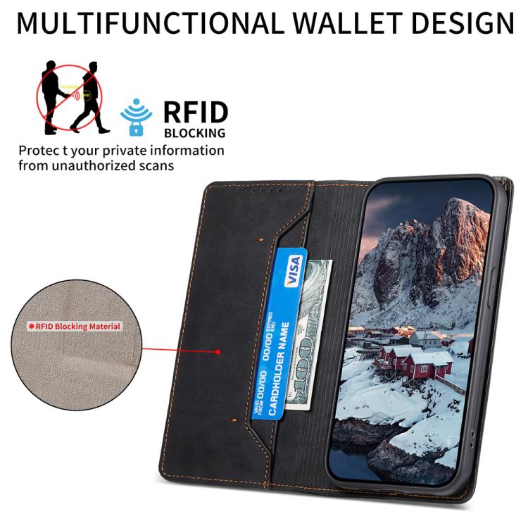 Business Solid Color Magnetic RFID Leather Phone Case, For iPhone 17 Pro Max, For iPhone 17 Pro, For iPhone 17, For iPhone Air