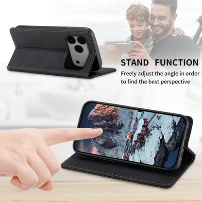 Business Solid Color Magnetic RFID Leather Phone Case, For iPhone 17 Pro Max, For iPhone 17 Pro, For iPhone 17, For iPhone Air