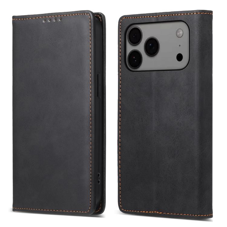 Business Solid Color Magnetic RFID Leather Phone Case, For iPhone 17e / 16e, For iPhone 17 Pro Max, For iPhone 17 Pro, For iPhone 17