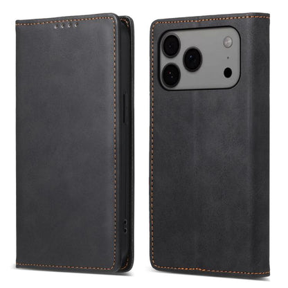Business Solid Color Magnetic RFID Leather Phone Case, For iPhone 17e / 16e, For iPhone 17 Pro Max, For iPhone 17 Pro, For iPhone 17