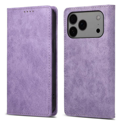 Business Solid Color Magnetic RFID Leather Phone Case, For iPhone 17e / 16e, For iPhone 17 Pro Max, For iPhone 17 Pro, For iPhone 17