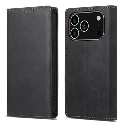 Business Solid Color Magnetic RFID Leather Phone Case, For iPhone 17e / 16e, For iPhone 17 Pro Max, For iPhone 17 Pro, For iPhone 17