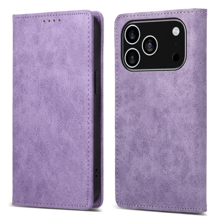 Business Solid Color Magnetic RFID Leather Phone Case, For iPhone 17 Pro Max, For iPhone 17 Pro, For iPhone 17, For iPhone Air