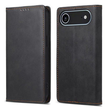 Business Solid Color Magnetic RFID Leather Phone Case, For iPhone Air, For iPhone 16 Pro Max, For iPhone 16 Pro, For iPhone 16 Plus