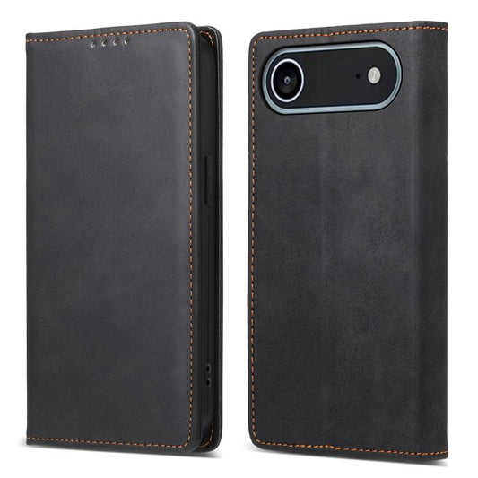 Business Solid Color Magnetic RFID Leather Phone Case, For iPhone Air, For iPhone 16 Pro Max, For iPhone 16 Pro, For iPhone 16 Plus