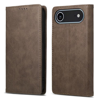 Business Solid Color Magnetic RFID Leather Phone Case, For iPhone Air, For iPhone 16 Pro Max, For iPhone 16 Pro, For iPhone 16 Plus
