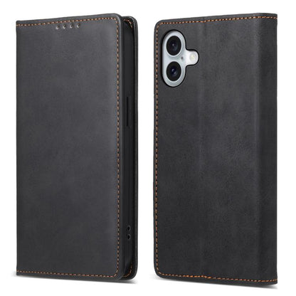 Business Solid Color Magnetic RFID Leather Phone Case, For iPhone 17e / 16e, For iPhone 17 Pro Max, For iPhone 17 Pro, For iPhone 17