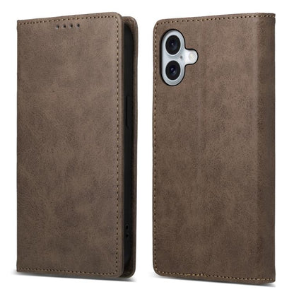 Business Solid Color Magnetic RFID Leather Phone Case, For iPhone 17e / 16e, For iPhone 17 Pro Max, For iPhone 17 Pro, For iPhone 17