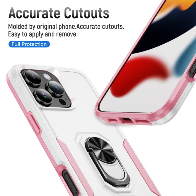 Pioneer Armor Heavy Duty PC + TPU Phone Case with Holder, For iPhone 16 Pro, For iPhone 16 Plus