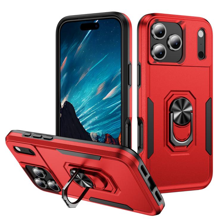 Pioneer Armor Heavy Duty PC + TPU Phone Case with Holder, For iPhone 17 Pro, For iPhone 17