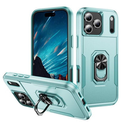 Pioneer Armor Heavy Duty PC + TPU Phone Case with Holder, For iPhone 17 Pro, For iPhone 17