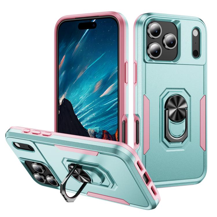 Pioneer Armor Heavy Duty PC + TPU Phone Case with Holder, For iPhone 17 Pro, For iPhone 17