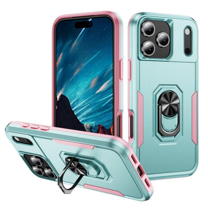 Pioneer Armor Heavy Duty PC + TPU Phone Case with Holder, For iPhone 17 Pro, For iPhone 17