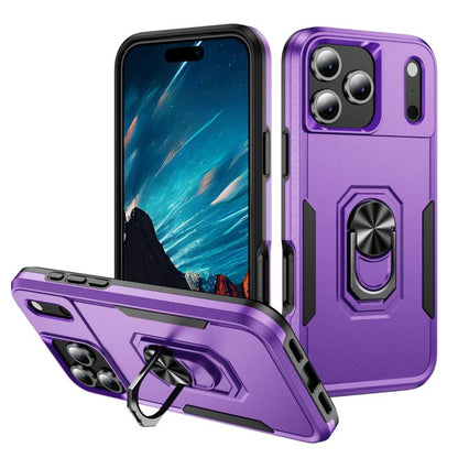 Pioneer Armor Heavy Duty PC + TPU Phone Case with Holder, For iPhone 17 Pro, For iPhone 17