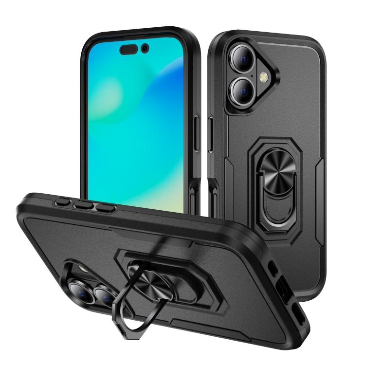 Pioneer Armor Heavy Duty PC + TPU Phone Case with Holder, For iPhone 17 Pro, For iPhone 17
